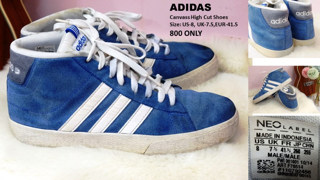 ADIDAS Canvass High Cut Shoes on Carousell