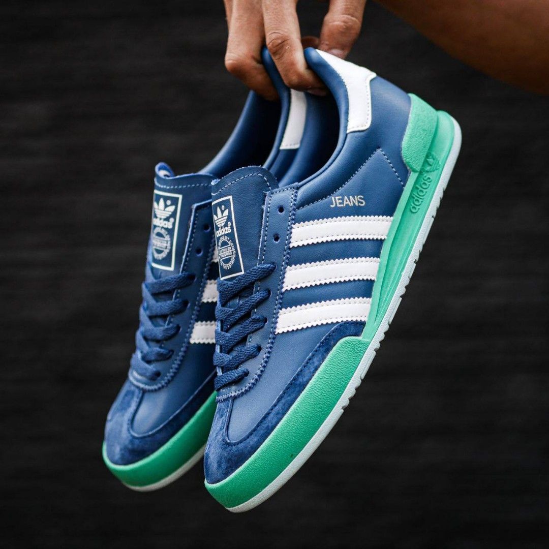 Adidas jeans green and blue online