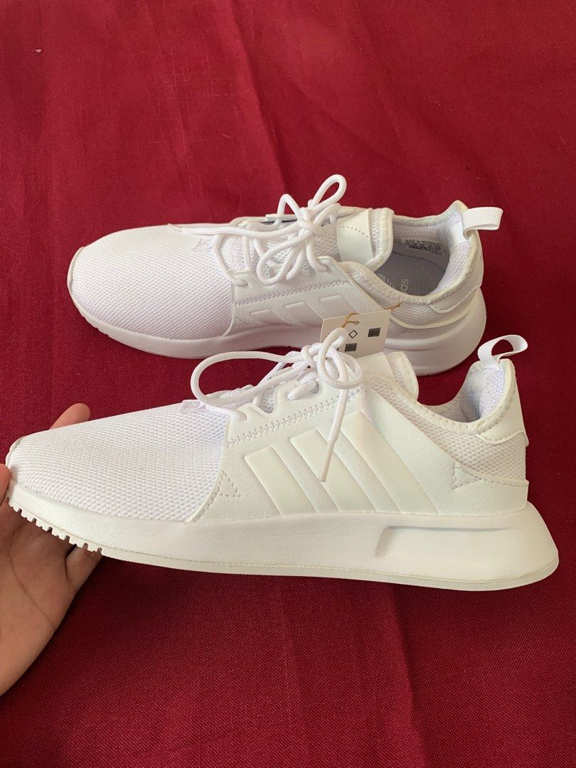 Adidas xplorer all hot sale white shoes womens