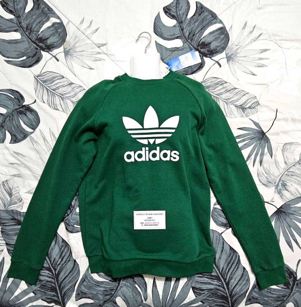Adidas originals itasca crew sweatshirt green cheap