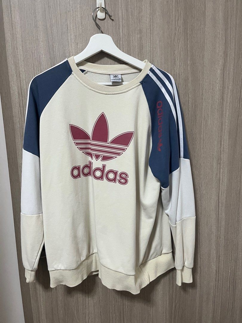 Red and on sale white adidas jumper