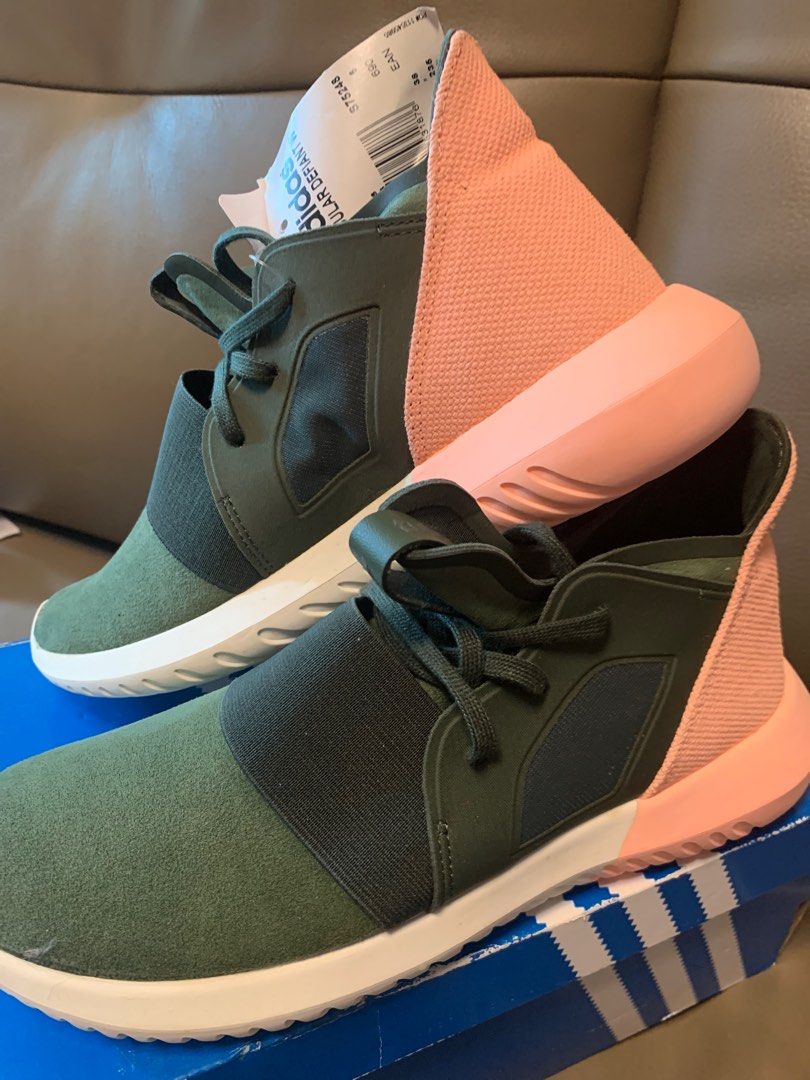 Adidas tubular defiant green and best sale pink