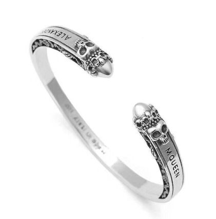Alexander mcqueen hotsell silver bracelet