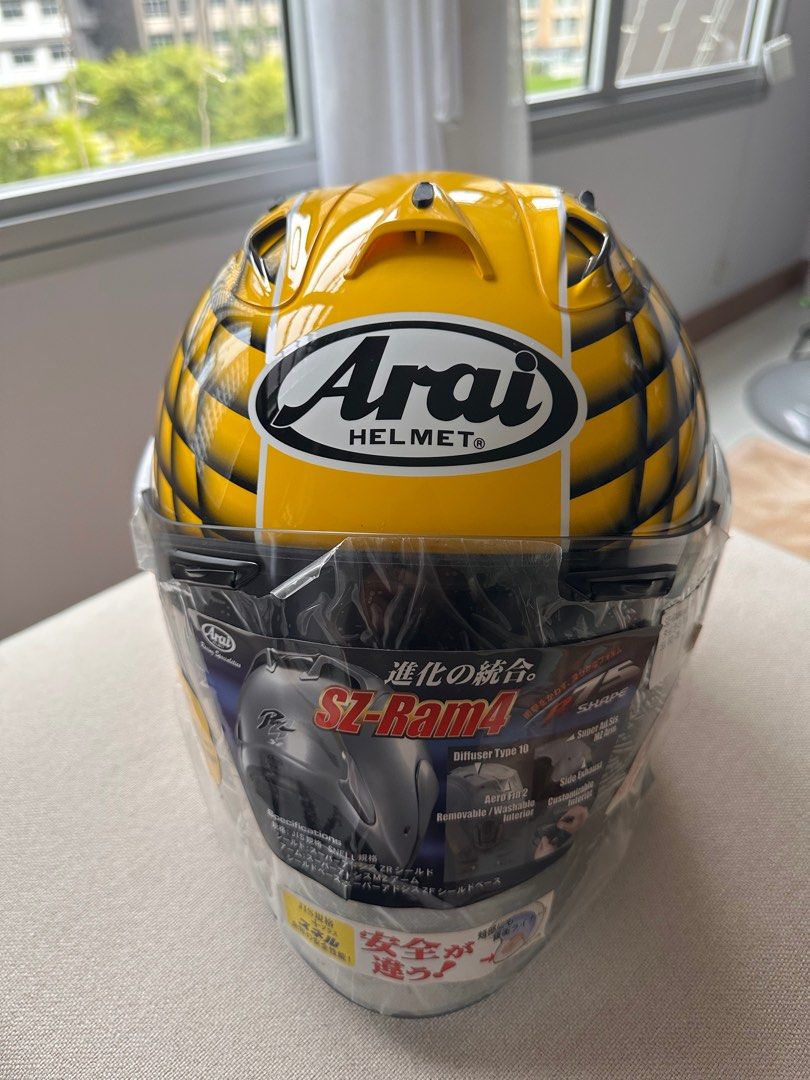 Arai Ram4 Taira Yellow Motorcycles Motorcycle Apparel on Carousell