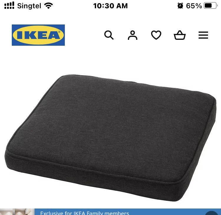 FRÖSÖN/DUVHOLMEN seat pad, outdoor, dark gray, 243/8x243/8 - IKEA