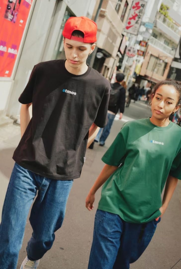 Atmos Embroidered Logo Tee Men s Fashion Tops Sets Tshirts Polo Shirts on Carousell