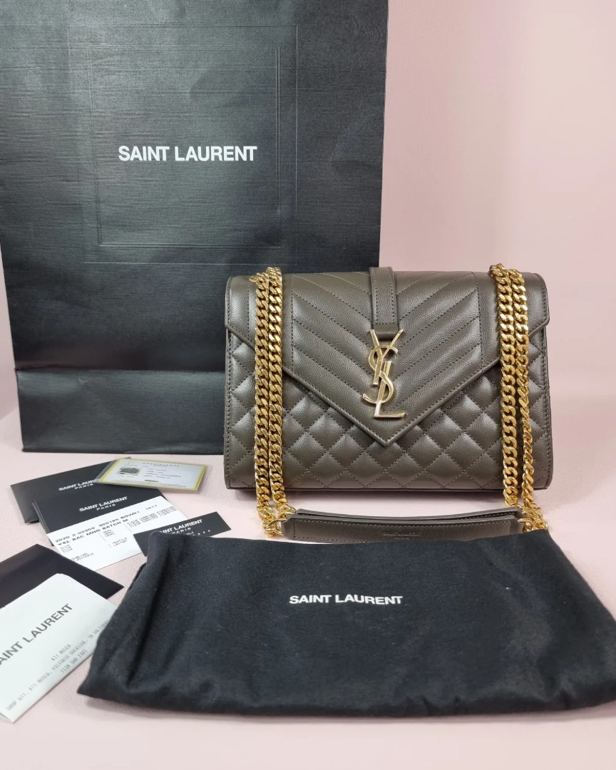 Authentic YSL Envelope Wallet with inclusions, Luxury, Bags & Wallets on  Carousell