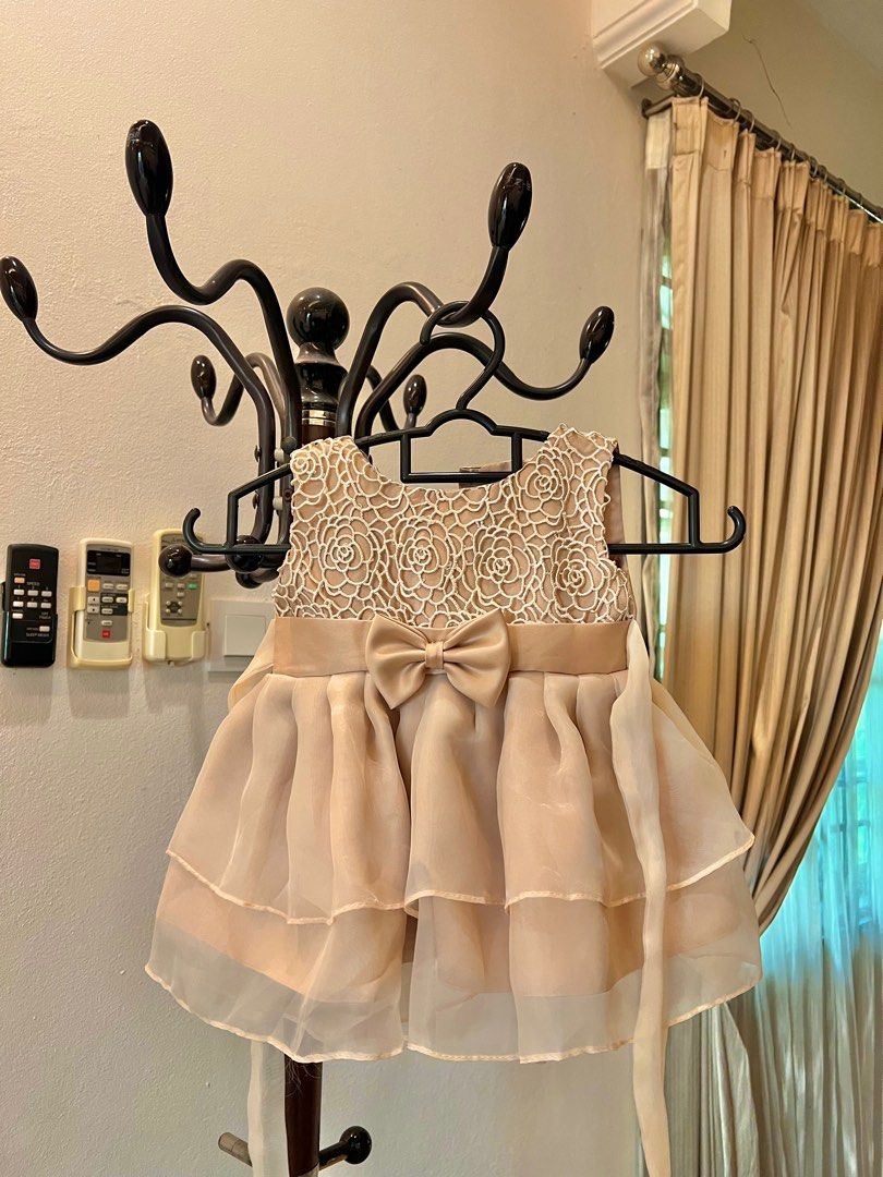 Baby girl champagne dress clearance