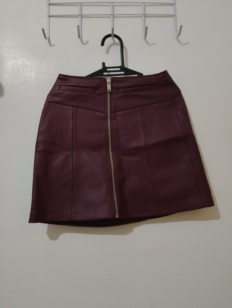 Bershka Leather Skirt on Carousell
