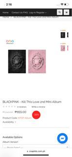 BLACKPINK - Kill This Love 2nd Mini Album (Pink Ver)