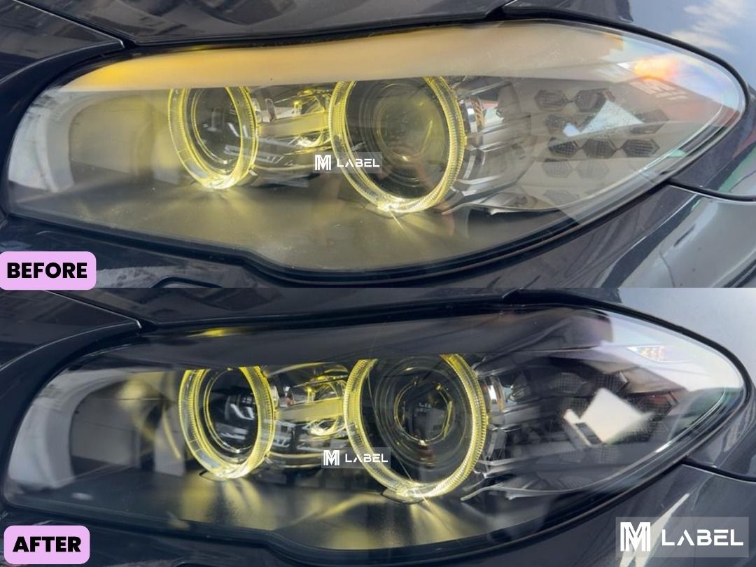BMW F10 - Headlight Restoration + Blackout, Car Accessories, Car ...