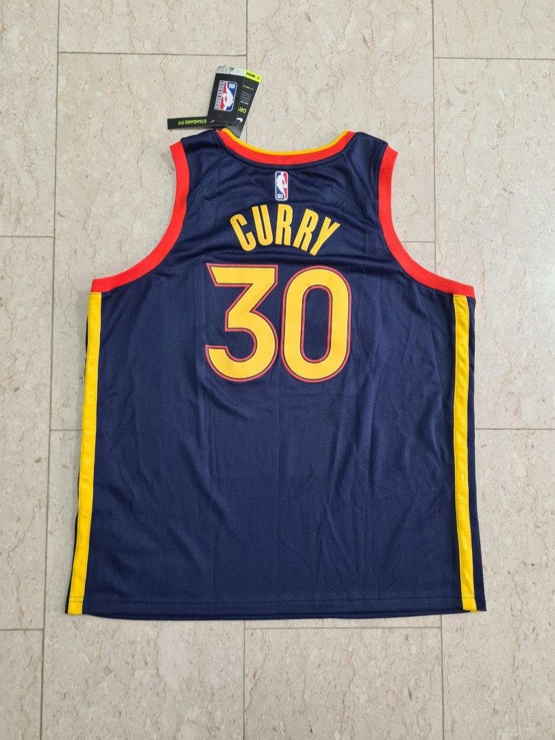 Nike Golden State Warriors Steph Curry 2020/21 Mens City Swingman Jersey  Navy XXL