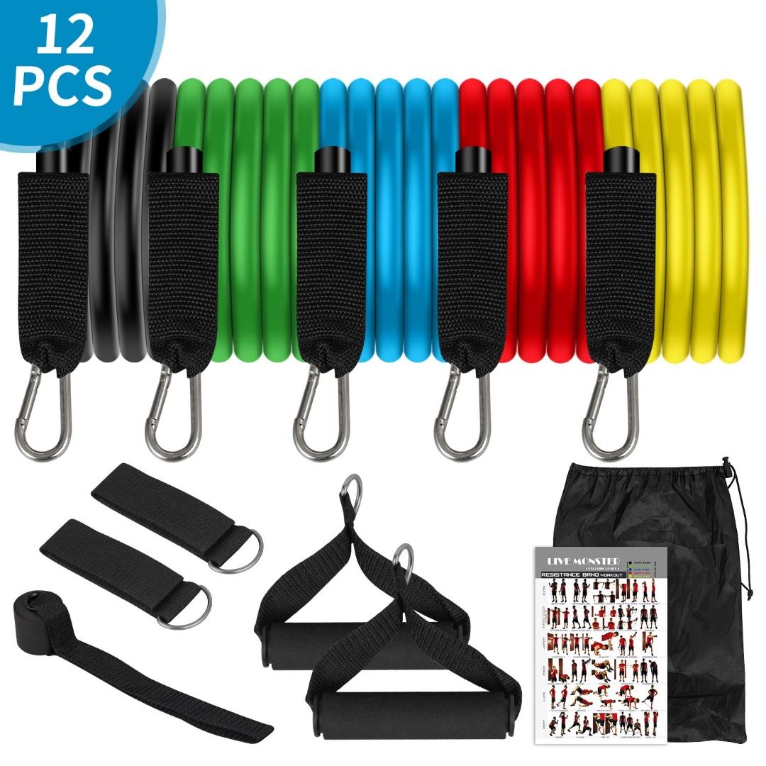 Portable Bodybuilding Resistance Bands - Elastic Fitness Sports