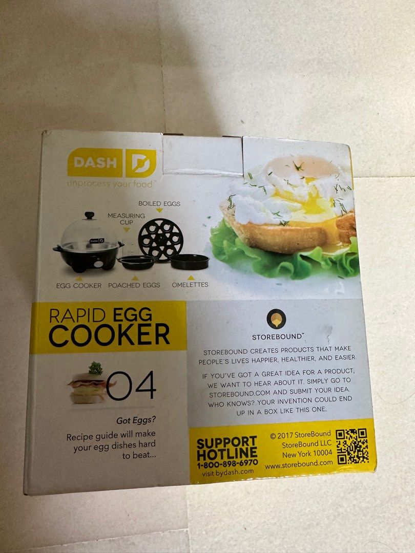 DASH Egg Cooker 6 Eggs Teal Color Manual/Recipes *Missing