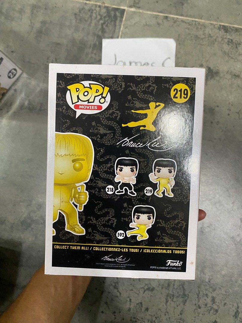 Bruce Lee gold funko pop (Category: Designer & Blind Box Toys) located in Sampaloc. Submitted by LakerBoy_Declutter (Listing ID 1249742907, Image 3). Description: For Sale Bruce Lee Gold (219) Funko Pop Complete with Protector Sorter Box ready Good box condition Shopee Checkout available 1,400 php only Plus sf via j&t express Dm or hmu 0908 891 3051.