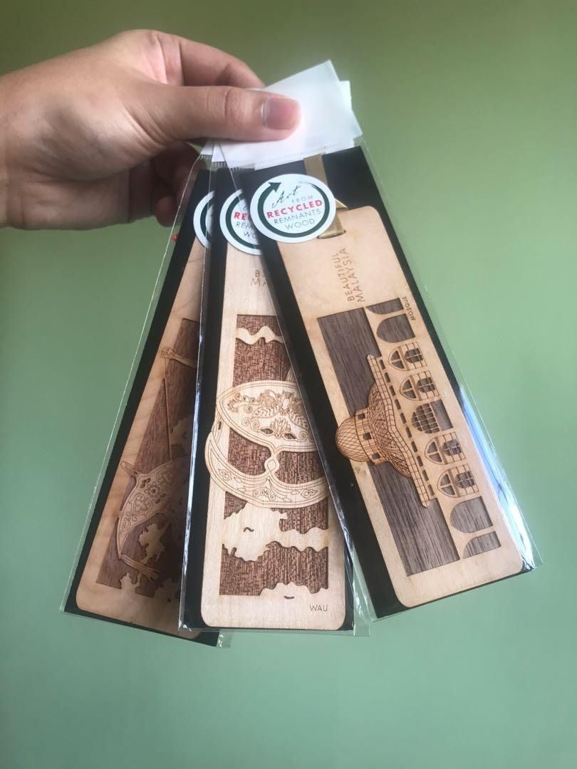 [BUNDLE] Laser Engraved Wood Veneer Bookmarks Collectibles Memorabilia