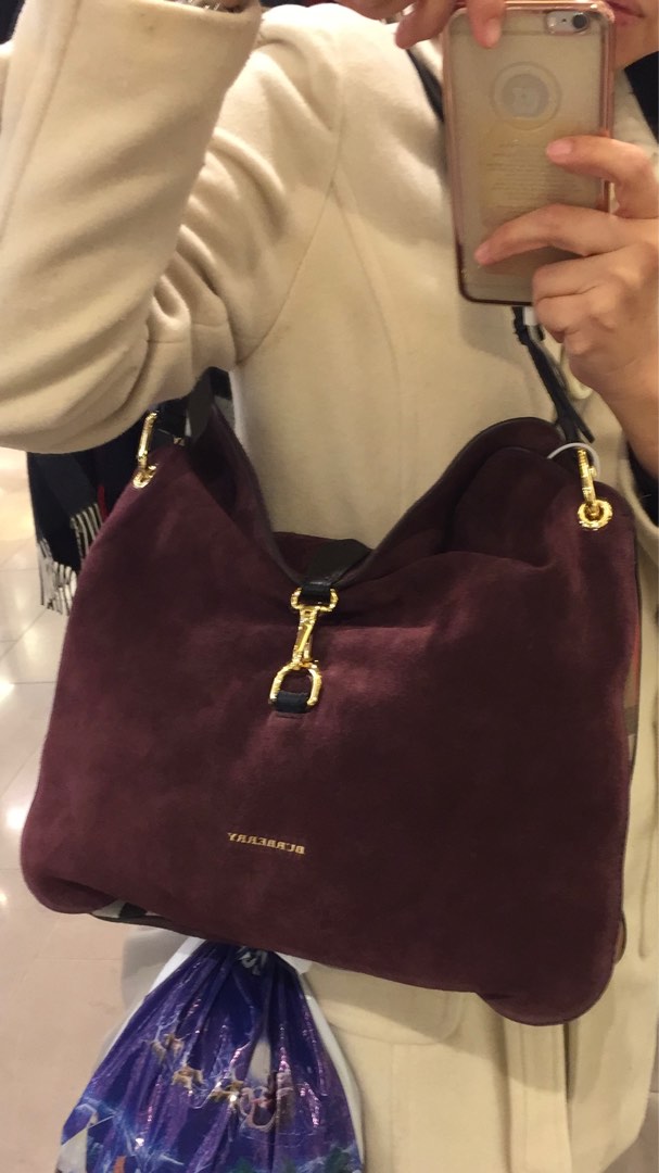 Burberry velvet bag on sale