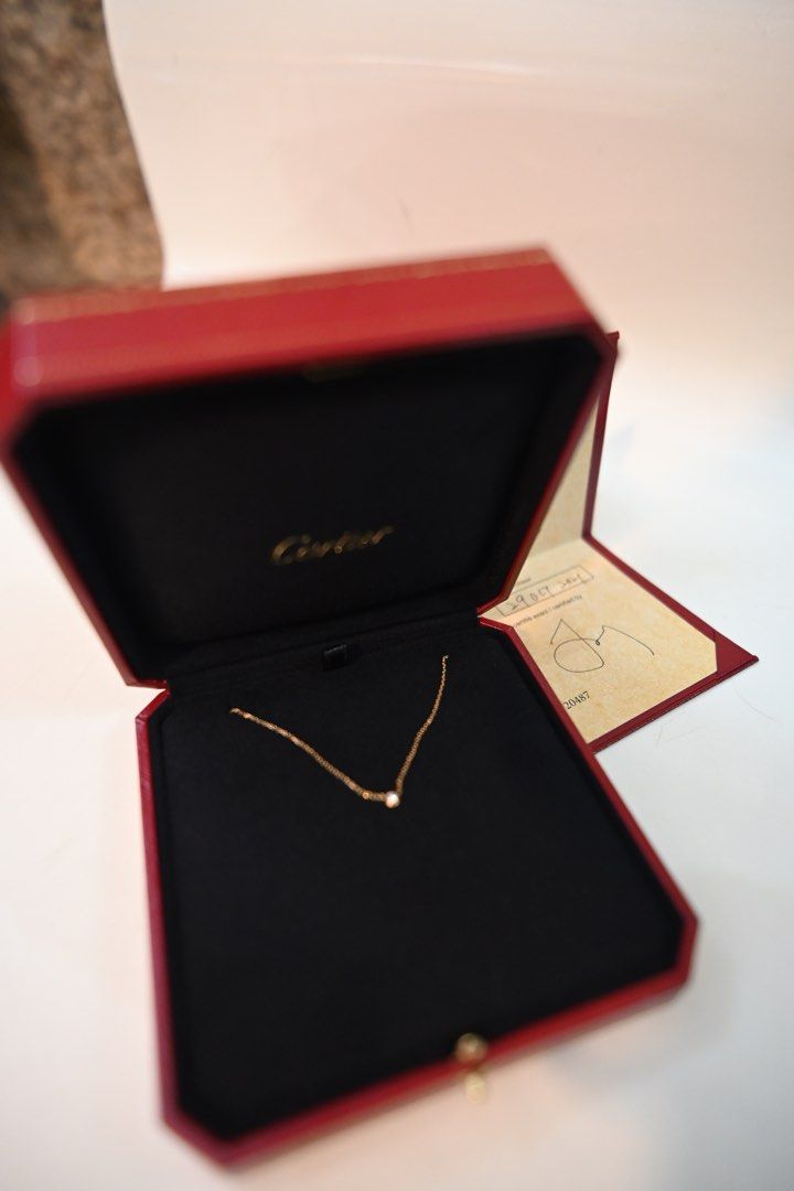 CRB7215600 - Cartier d'Amour necklace, large model - Rose gold, diamond -  Cartier