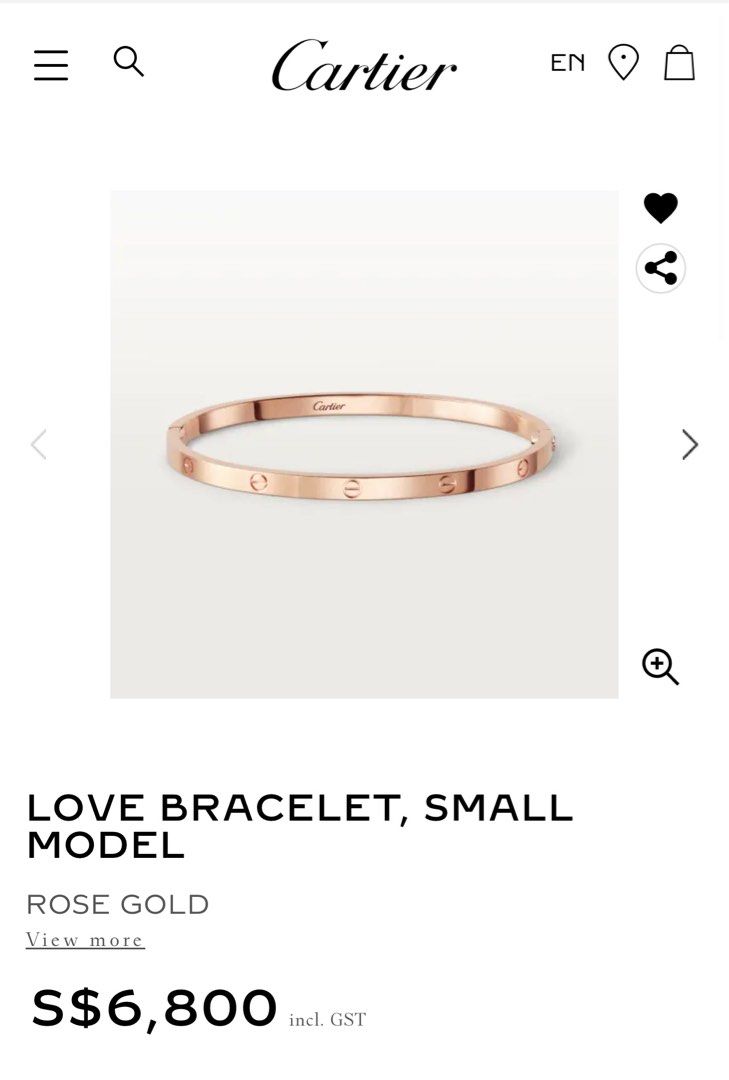Cartier rose gold bracelet price online