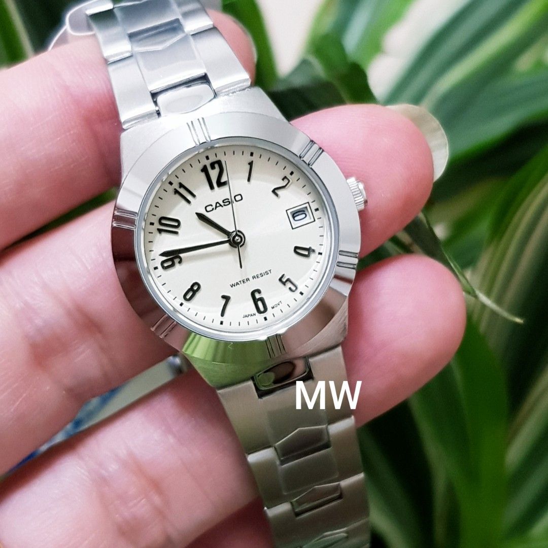 Casio ladies on sale stainless steel watch