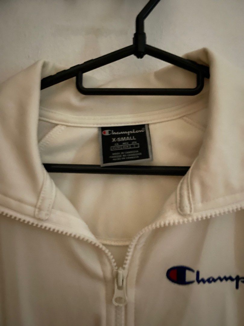 White champion track top jacket