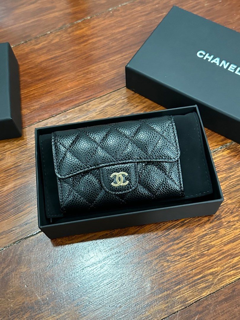 Chanel Flap Cardholder Gold Hardware in caviar, Luxury, Bags & Wallets on  Carousell