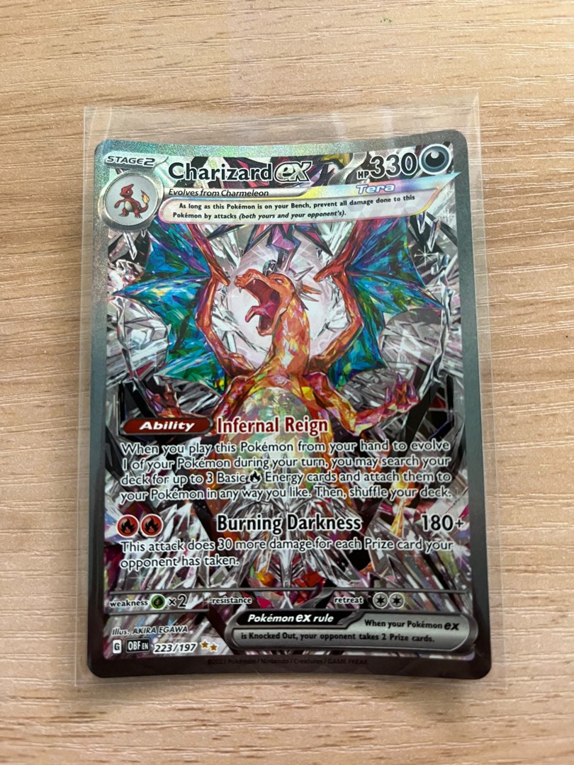 リザードンex sar charizard ex Obsidian Flames Charizard Ex SAR Obsidian Flames, Hobbies & Toys