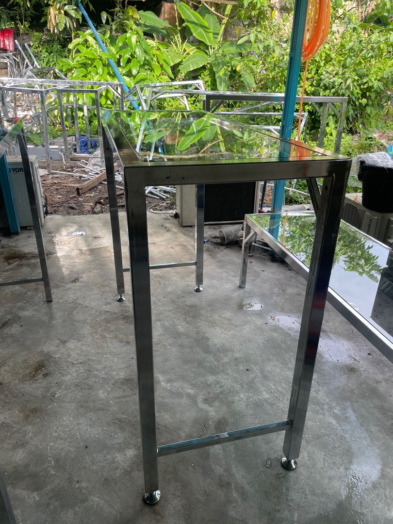 Chrome Display Rack with tempered glass, Furniture & Home Living ...