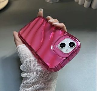 clear pink luxury phone case for iphone 12/12 pro