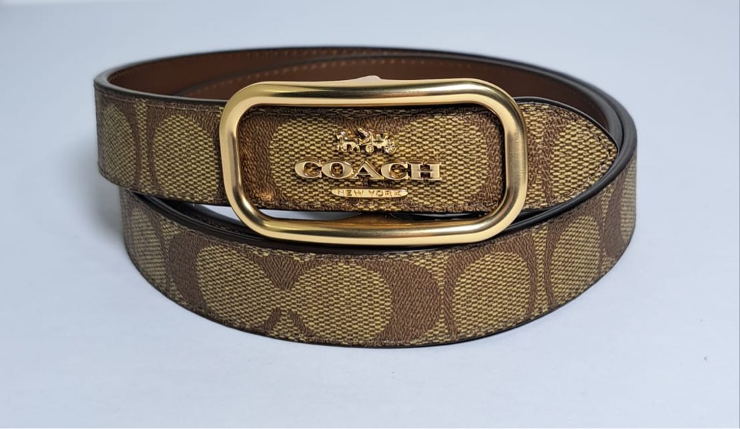 coach leather belt womens