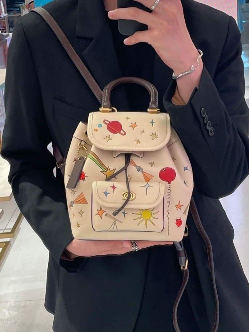 Louis Vuitton Pink Mini Lockme Backpack Leather Pony-style