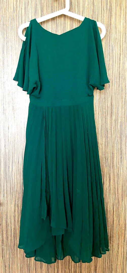 Coast green hot sale pleated dress