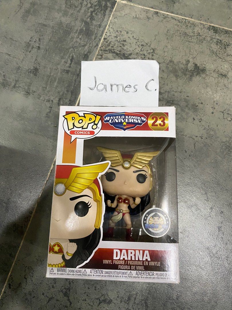 Darna Funko Pop (Category: Designer & Blind Box Toys) located in Sampaloc. Submitted by LakerBoy_Declutter (Listing ID 1249744100, Image 2). Description: For Sale Darna Funko Pop Complete with Protector Sorter Box ready Good box condition Shopee checkout available 1,300 php only Plus sf via j&t express Dm or hmu 0908 891 3051.