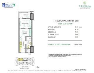 DMCI Prisma Residences 1BR Condo Unit w/ Balcony (28sqm) - PASALO