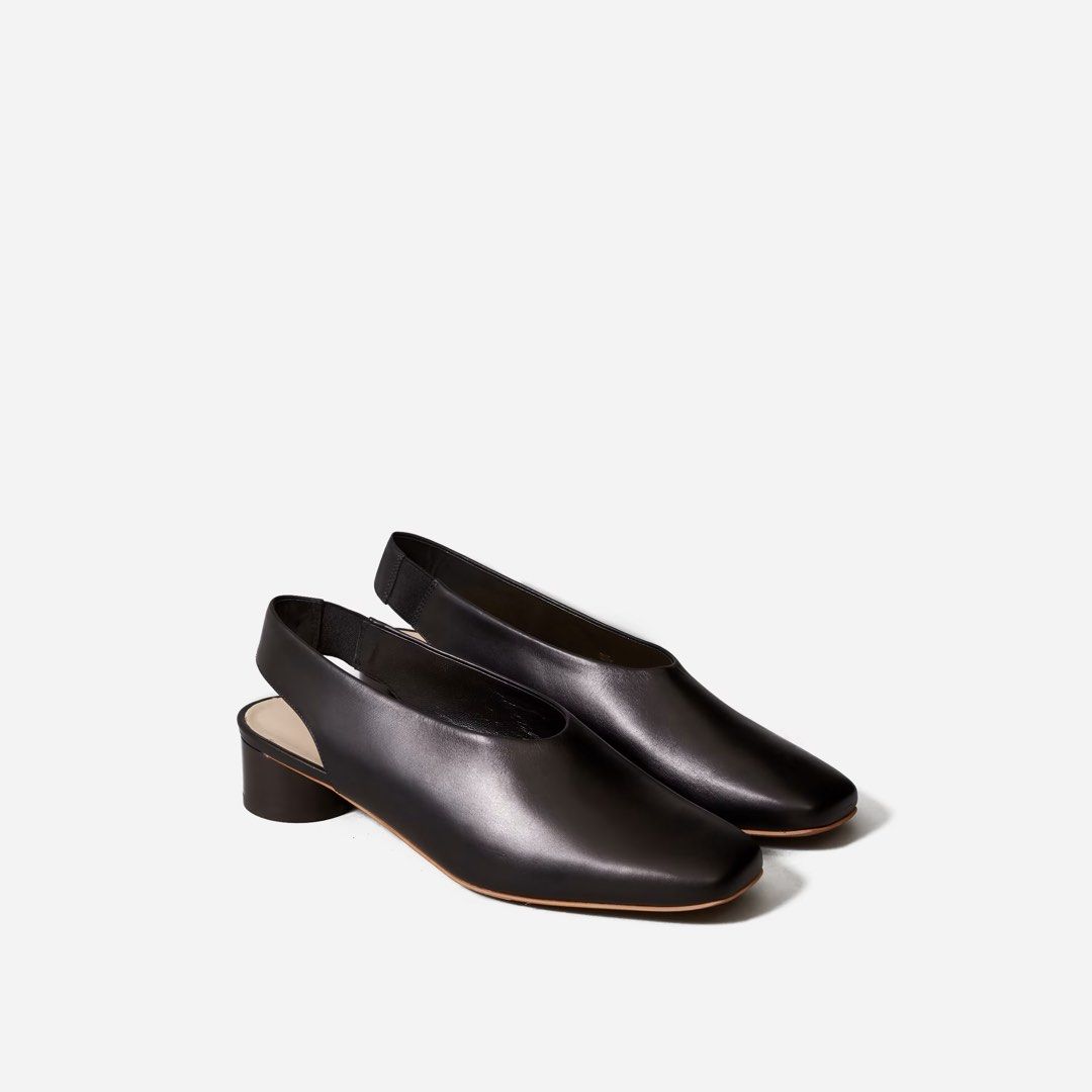 Everlane square toe slingback review store
