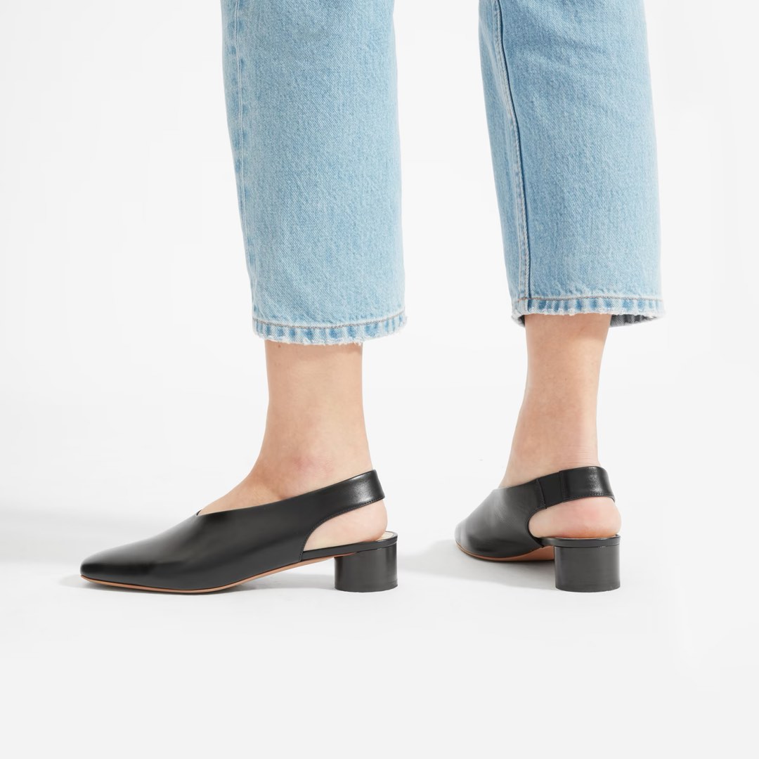 Everlane square store toe slingback