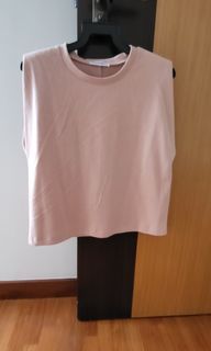 Fashmob padded shoulder top