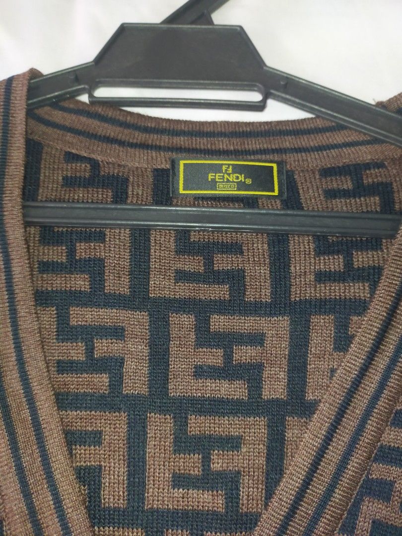 Fendi zucca cardigan Women s Fashion Coats Jackets and Outerwear on Carousell