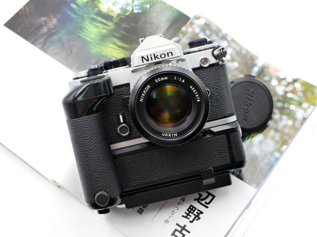 Nikon FE2+MD-12+NIKKOR 50mm 1:1.4 - フィルムカメラ
