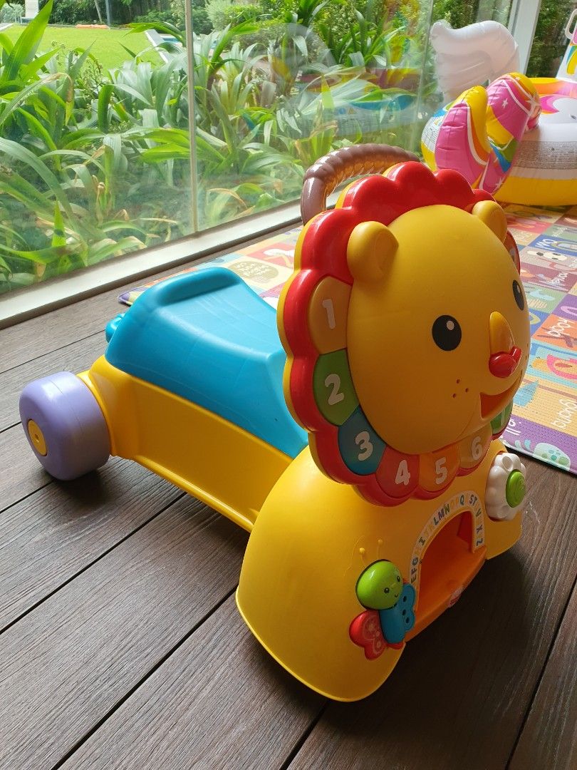 Fisher Price 3 in 1 Sit Stride Ride Interactive Lion Babies