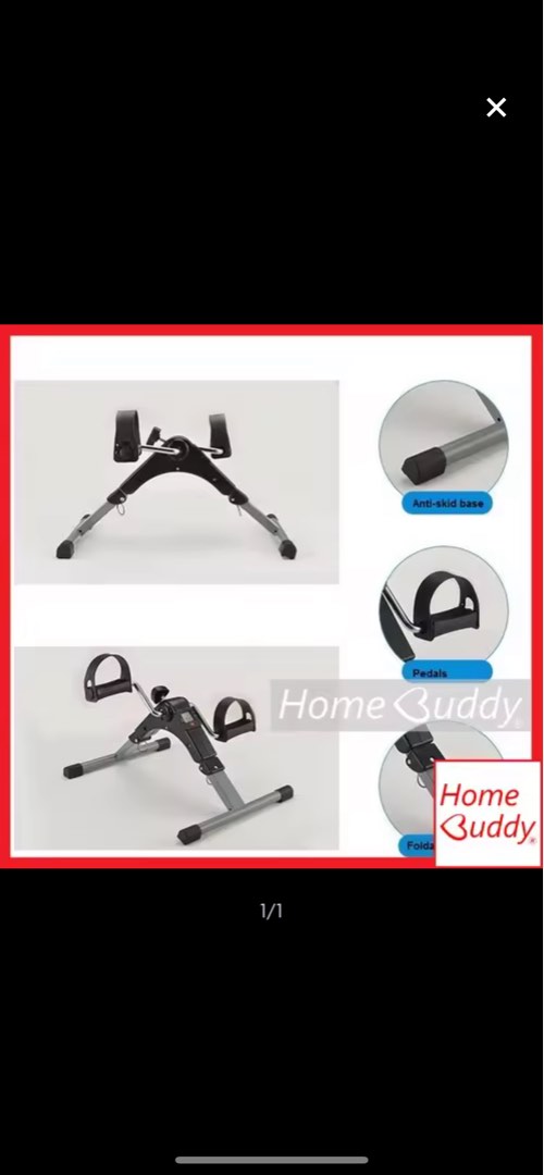 Folding Pedal Exerciser 2in1 with LCD and Tension Knob. Rehab/knee