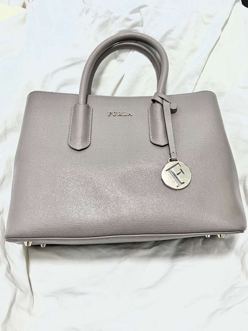 [Authentic] Furla Tessa Tote Bag (grey), Women's Fashion, Bags ...