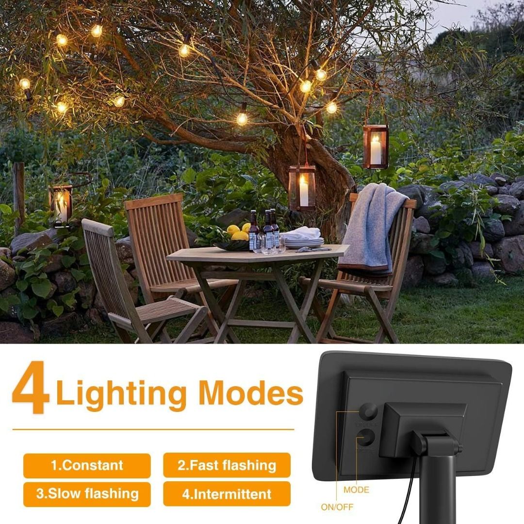 4030] G40 Outdoor Solar LED Fairy Lights with remote controller 8m 25  LEDs Bulbs