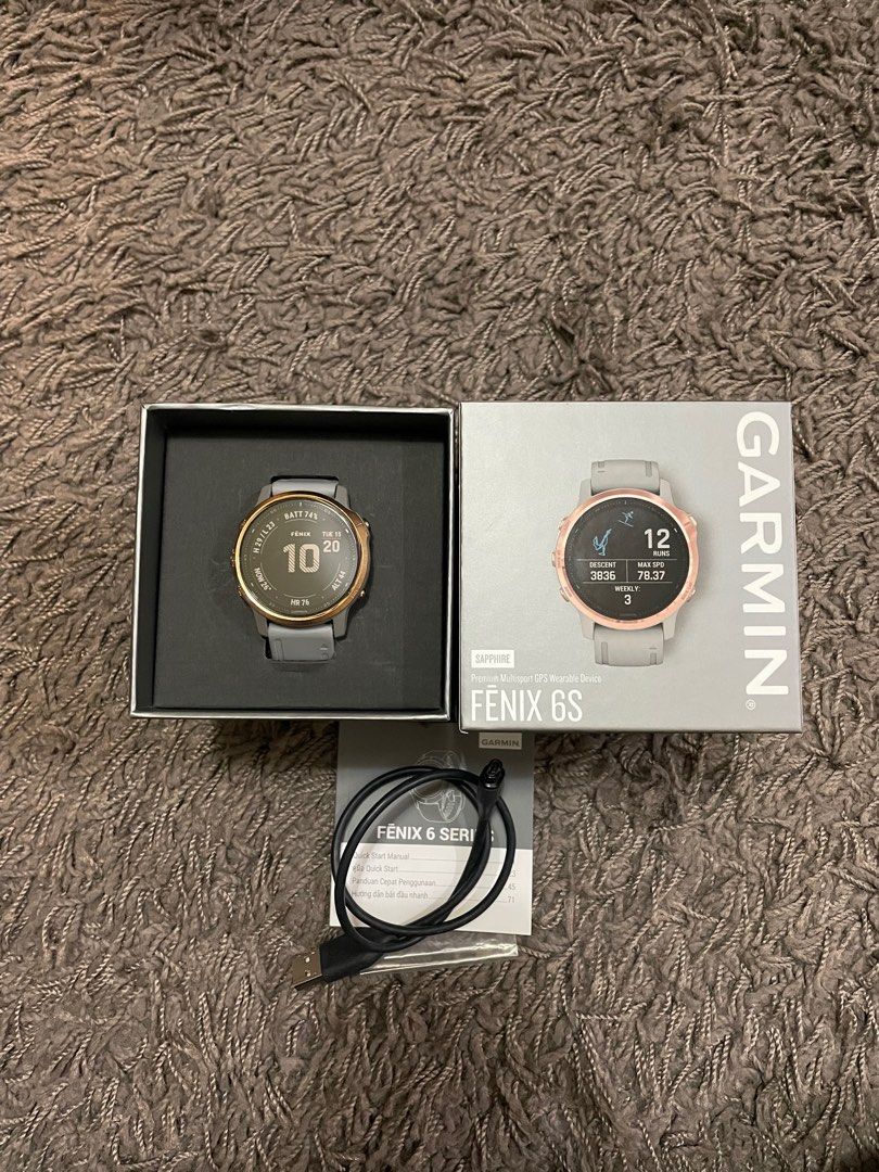 Garmin fenix 6s rose gold black 2025