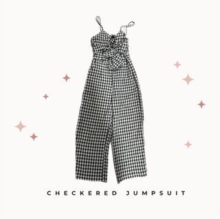 [Pre-Loved] Gingham Checkered Jumpsuit