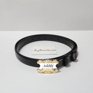 Prada Grommet Belt Cream Grained Leather Size 80