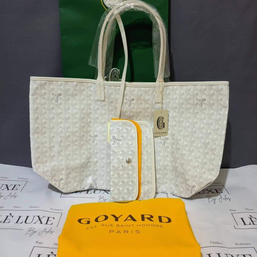 Goyard St. Louis PM White, Luxury, Bags & Wallets on Carousell