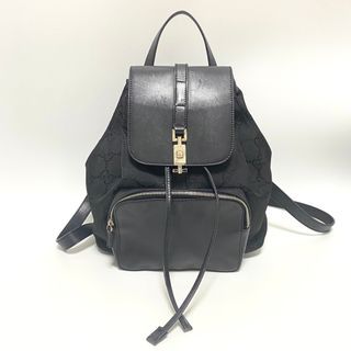 Gucci 黑色真皮背包 backpack 中古vintage