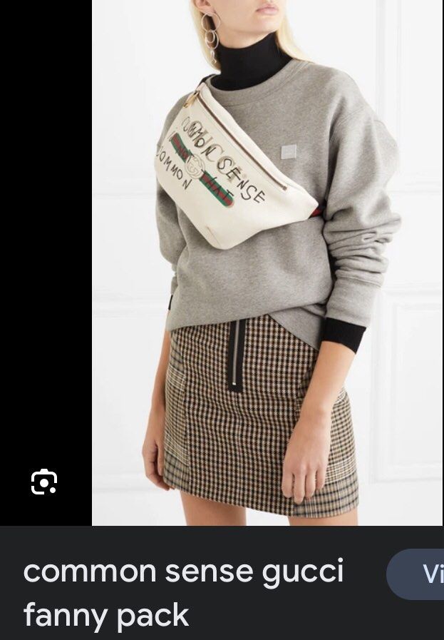 White gucci fanny pack sales common sense