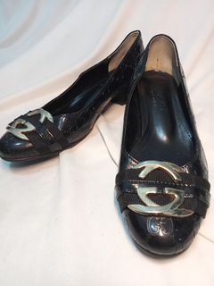 Gucci Black Leather Doll Shoes